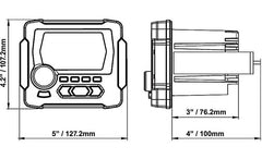 MB Quart GMR-LED Marine Multimedia Source Unit & OFF-ROAD W 160 Watt Internal Amplifier Features AM/FM/BL