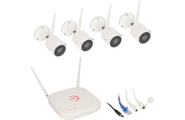 Spyclops SPYP-NVR4W 4-Channel HD Wireless NVR Security System Kit w/ 4 Wireless Bullet Cameras