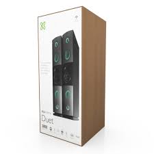 Klipxtreme KFS-600 Bluetooth Speakers Duet 2 Speakers 2800W Floorstanding 4 -5.25in Subwoofers 4 -2.5in Tweeters Wireless Mic Remote Control LED Lights