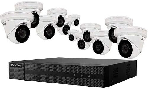 Hikvision EKI-K164T412 16-Channel POE 4K NVR IP Security Camera Kit 12 X 4MP Turret Cameras