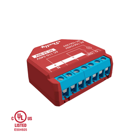 Shelly Plus 1PM UL WiFi Smart Relay with Dry Contact Input and Power Metering