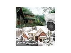 HiLook IK-4248TH-MH/P 4-Channel 4K PoE NVR Turret Surveillance IP Camera Kit