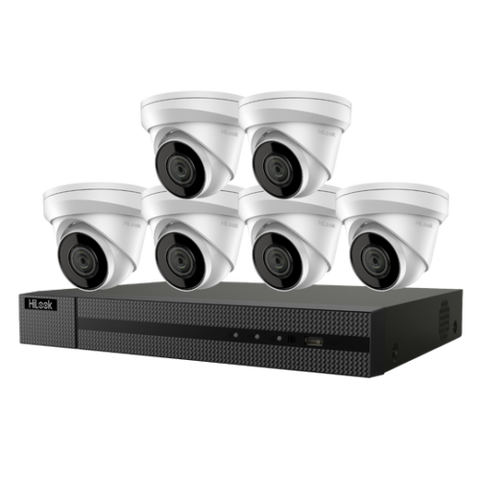 HiLook IK-6288TH-MH/P 8-Channel 4K NVR IP PoE Turret 2TB Surveillance Indoor/Outdoor Camera Kit