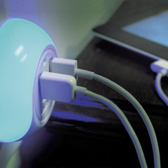 CJ Tech 2.1 A 2 USB Wall Charger w/ Blue Night Light