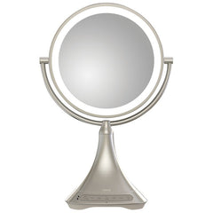 iHome Beauty Portable/Rechargeable 9" Double-Sided Vanity Mirror Speaker With Bluetooth, Audio, Speakerphone and USB Charge