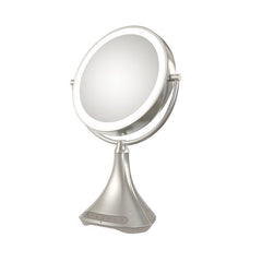 iHome Beauty Portable/Rechargeable 9" Double-Sided Vanity Mirror Speaker With Bluetooth, Audio, Speakerphone and USB Charge