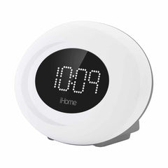 iHome IM30SC FM Color Changing Alarm Clock Radio with USB Port - Silver