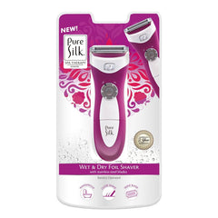 Pure Silk CPF1-6001-PRW Women's Cordless Battery Operated Wet & Dry Foil Shaver