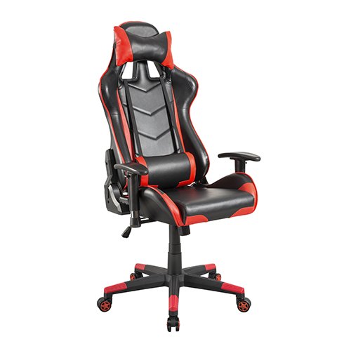 Brateck PU Leather Gaming Chair with Headrest & Lumbar Support Office Play Work