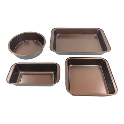 Gibson Home Copper 4-Piece Bakeware Set
