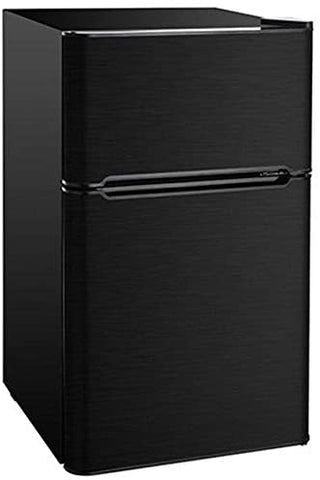 RCA RFR870 3.2 CU FT Compact 2-Door Fridge/Freezer Combination Stainless Steel - Black