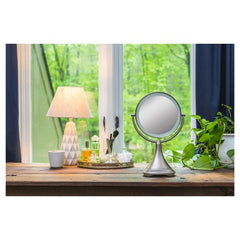 iHome Beauty Portable/Rechargeable 9" Double-Sided Vanity Mirror Speaker With Bluetooth, Audio, Speakerphone and USB Charge