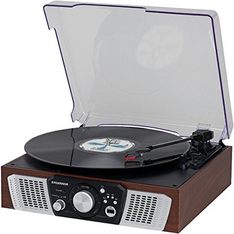 Sylvania SRC831 3-speed Turntable with Built-in Speakers, and USB Playback/Encoding