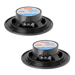 Pyle Marine Audio PLMR41 4" Dual Cone Waterproof Stereo Speaker System - Pair (Black)