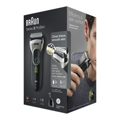 Braun Series 3 ProSkin 3090cc Rechargeable Electric Shaver w/ Clean & Charge Station