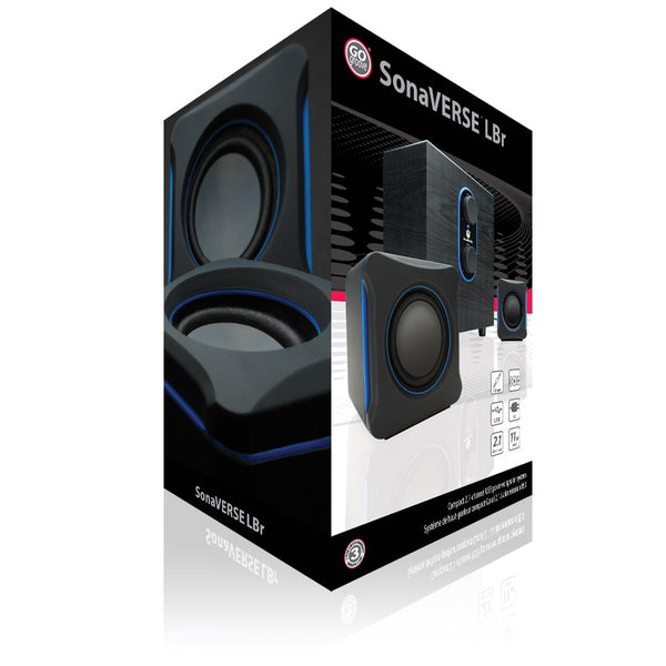GOgroove SonaVERSE LBr USB Powered 2.1 Computer Stereo Speaker System - Grey