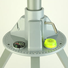 Tripod with Dish Level and Compass Temporary setup