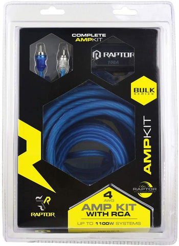 Raptor R2AK4 Complete 4 Gauge 4 AWG Amplifier Kit