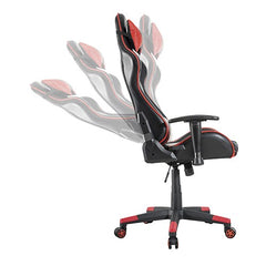 Brateck PU Leather Gaming Chair with Headrest & Lumbar Support Office Play Work