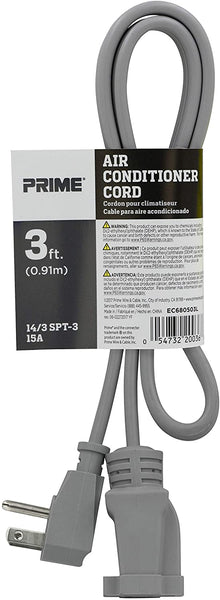 Prime EC680503L Air Conditioner & Major Appliances 3ft. Extension Cord