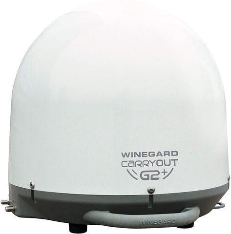 Winegard GM-6000 Carryout G2+ White Automatic Portable Satellite TV Antenna with Power Inserter