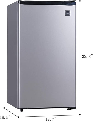 RCA RFR322 3.2 CU FT Compact Mini Fridge - Stainless Steel