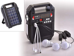 Technical Pro SOLARBOX8 Adventure Series 9-in-1 Solar AM/FM/Short Wave Radio W/ Led Lights Bluetooth & Power Bank