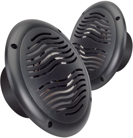 Magnadyne WR65B AquaVibe Waterproof Marine 6 1/2"  2-Way Speaker w/ Grill - Black (Pair)