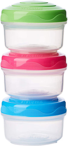 Sistema To Go 3PK Mini Bites Food Storage Reusable Containers