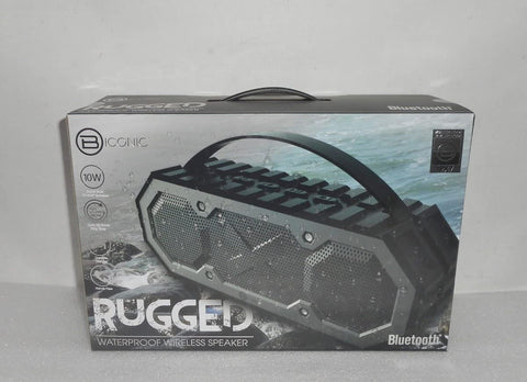 Biconic Rugged Waterproof Wireless Bluetooth Speaker Black