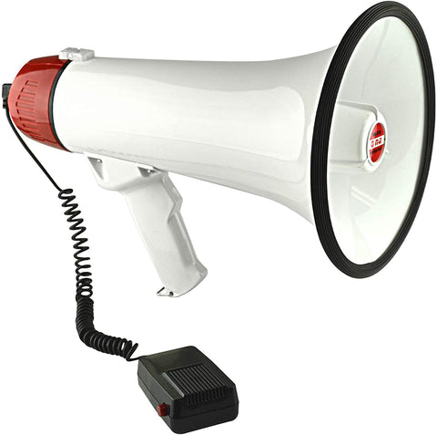 Nippon SK-33S  Handheld Power Megaphone Bullhorn Speaker w/ BuiltIn Siren, Volume Controls & Handle