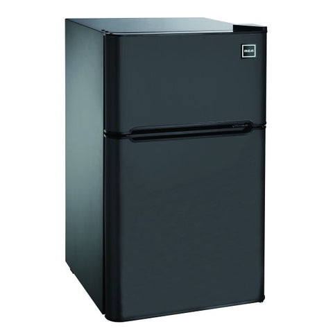 RCA RFR832-BLACK 3.2 CU FT 2-Door Comapct Mini Fridge w/ Top Freezer - Black