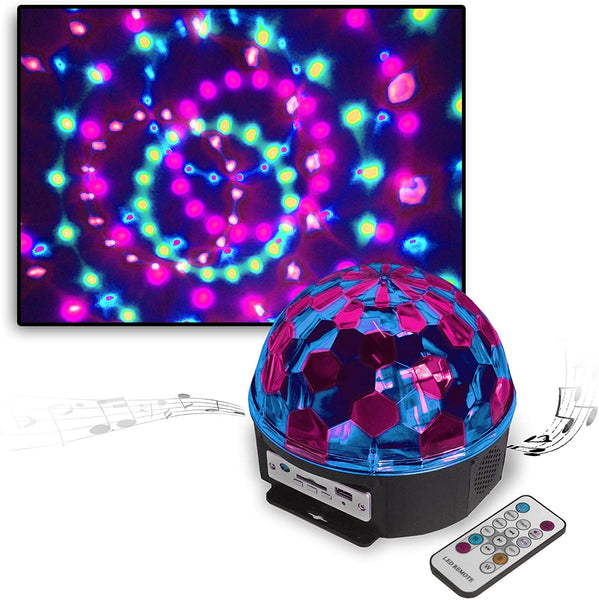 Technical Pro LG70SBT Professional Rotating DJ LED Light with Built-in Bluetooth Speakers