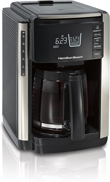 Hamilton Beach 45300 TruCount 12-Cup Coffee Maker with Built-In Scale - Black
