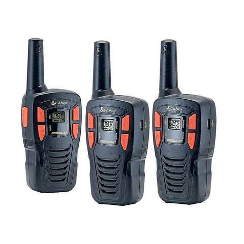 Cobra CXT145 16 Mile 2 Way Walkie Talkie Two-Way Radio - 3 Pack