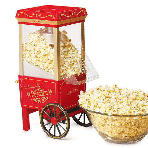 Nostalgia Electrics 12-Cup Old-Fashioned Movie Time Popcorn Maker - Red/Gold
