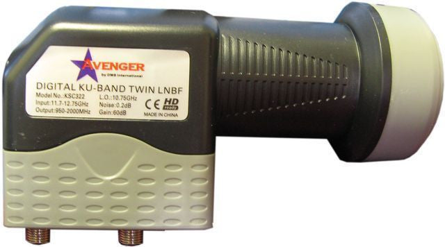 Avenger KSC322 Ku-Band Dual Twin Lnbf
