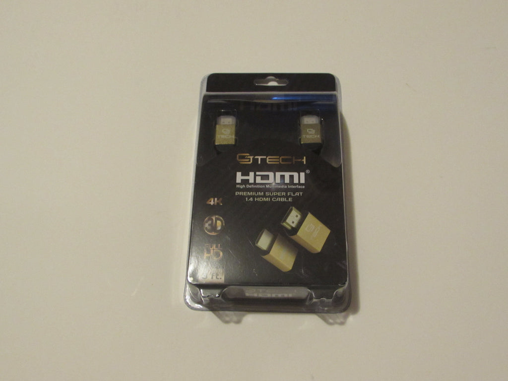 CJ Tech 3 ft. HDMI Flat High Speed Cable - 1080p 4K Resolution 1.4 Premium