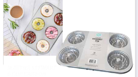 Martha Stewart 6-Cup Carbon Steel Doughnut Pan