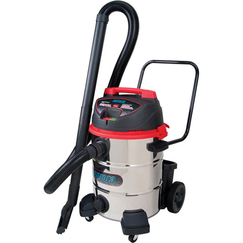 Aurora Tools Industrial Wet/Dry Stainless Steel Vacuum, 16 US Gal. With Accessories