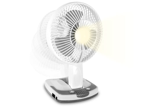 Technical Pro Adventure Series Adjustable Desk/Wall Fan with led Work lamp & Power Bank