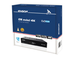 Edision OS Mini 4K UHD DVB S2X E2 Linux Satellite Receiver FTA Free to air