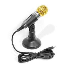 PylePro PMIKC20BK Wired Vocal Handheld Condenser Microphone w/ 3.5mm Connector - Black