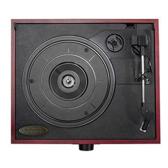Pyle PVNT7U Retro Vintage Classic-Style Turntable Record Player - Wood Finish