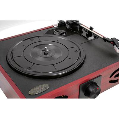 Pyle PVNT7U Retro Vintage Classic-Style Turntable Record Player - Wood Finish