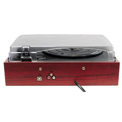 Pyle PVNT7U Retro Vintage Classic-Style Turntable Record Player - Wood Finish