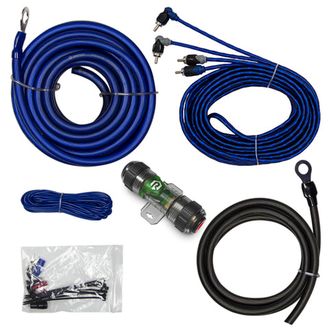 Raptor R4A8 Mid Series 360W 8 AWG Amp Kit with 17' RCA Cable