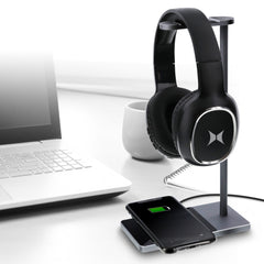 Xtreme XWC8-1025-BLK 10W Headphone Stand With Wireless Charging - Black