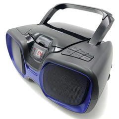 Sylvania SRCD1037BT-BLACK/RED Portable Bluetooth CD AM/FM Radio Boombox - Black/Red