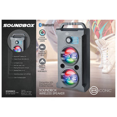 Biconic BC-AU-BS-179-BK SOUNDBOX Wireless Bluetooth Color Changing Lights Speaker